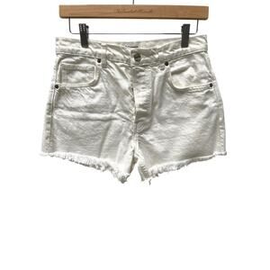 Reformation Charlie High Rise Jean Short Vintage White size 28
